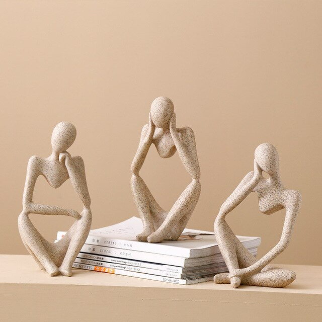 ReflectingMind - Sculpture Abstraite du Penseur pour une Décoration Moderne