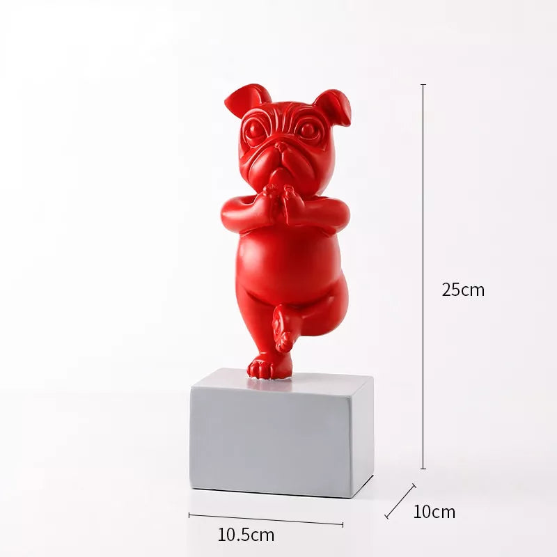 HappyPup - Sculptures de Bouledogue Ludiques pour la Décoration Intérieure