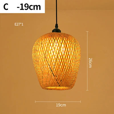 RayaLicht - Suspension en rotin artisanale pour intérieur