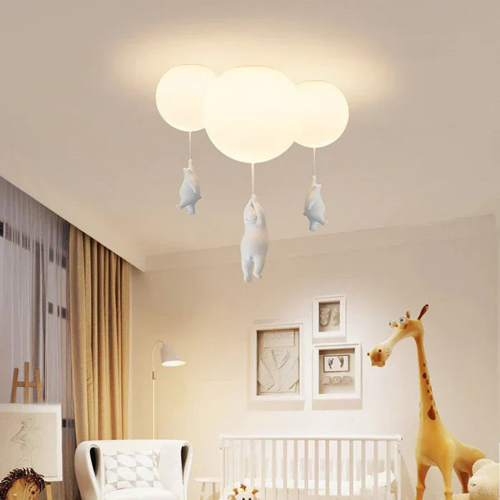 CloudBear - Plafonnier enfant ludique avec ballon