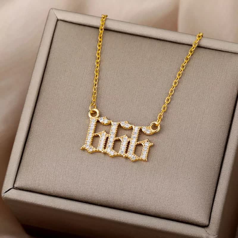 Seraphina - Collier nombres angéliques en zircone