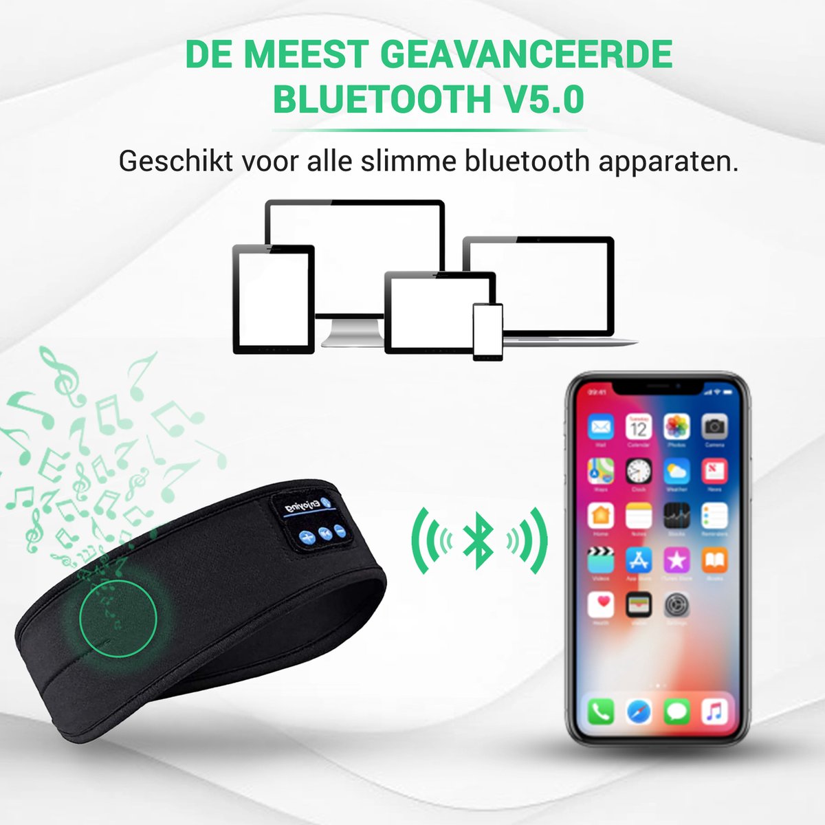 SleepWave - Bandeau audio Bluetooth pour un sommeil profond