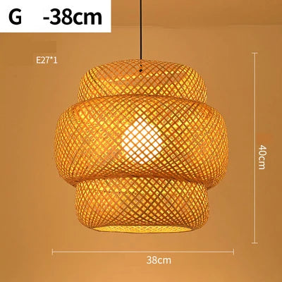 RayaLicht - Suspension en rotin artisanale pour intérieur