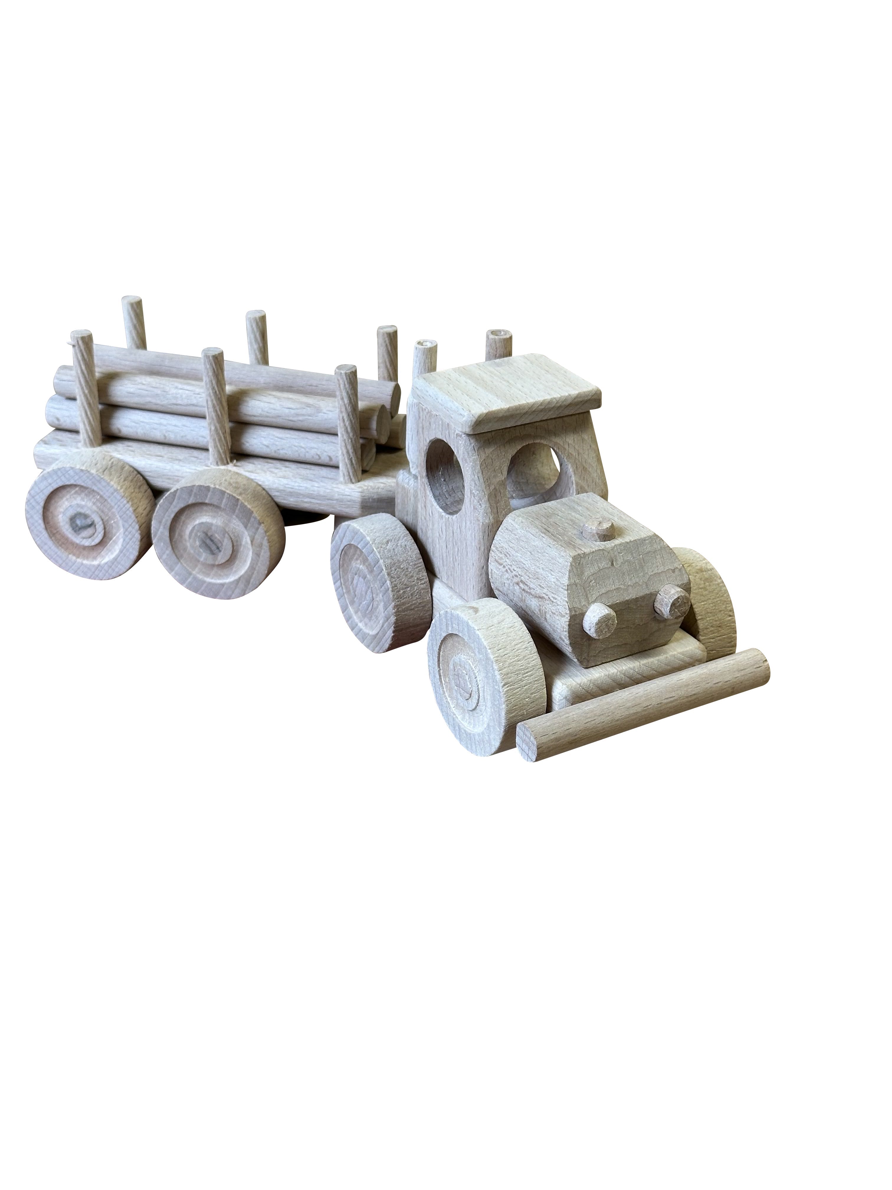 WoodTruck – Camion en Bois avec Remorque pour Enfants