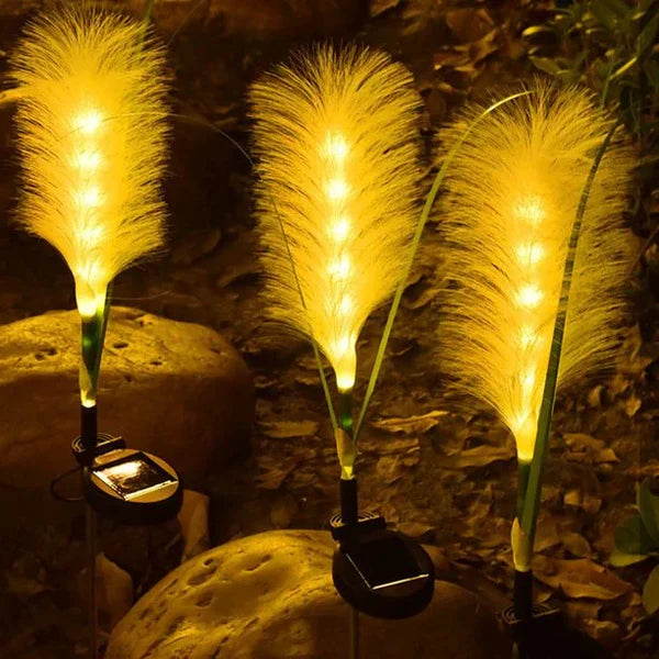 SunReed - Éclairage extérieur en rotin stylé pour jardin