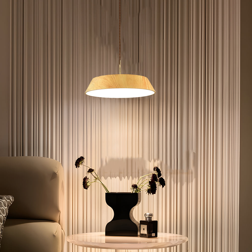 Zenéra – Suspension LED en Bois Naturel | Élégance Japonaise et Sérénité Lumineuse
