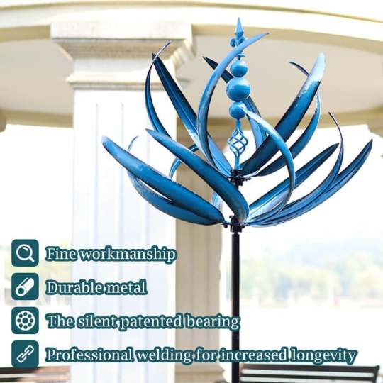 WindTwirl - Moulin à Vent Décoratif en Métal pour Jardin