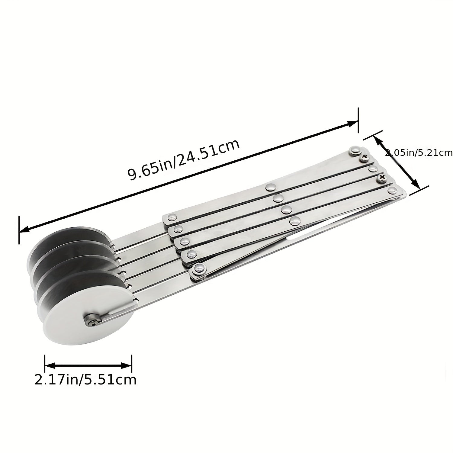 Slizer – Coupe-Pâte 5 Roulettes Inox