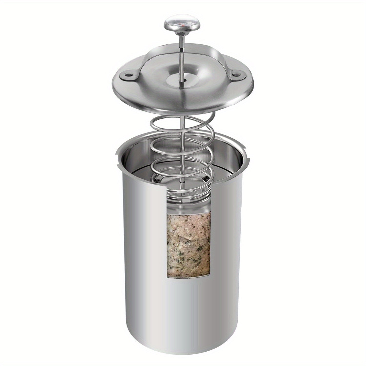 DeliCraft - Presse à Jambon en Acier Inoxydable avec Thermomètre Intégré