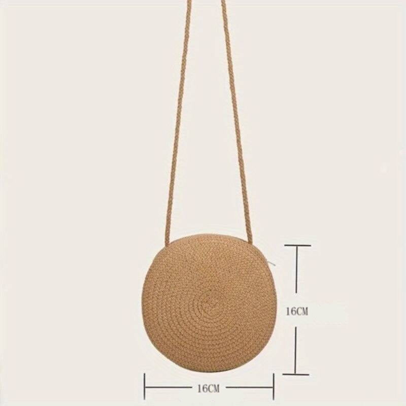 BellaRound Bag - Sac Bandoulière Rond en Paille