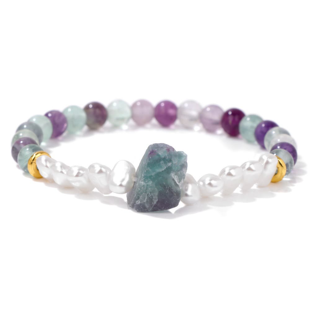 Eline - Bracelet de perles en cristal naturel 6mm élégant