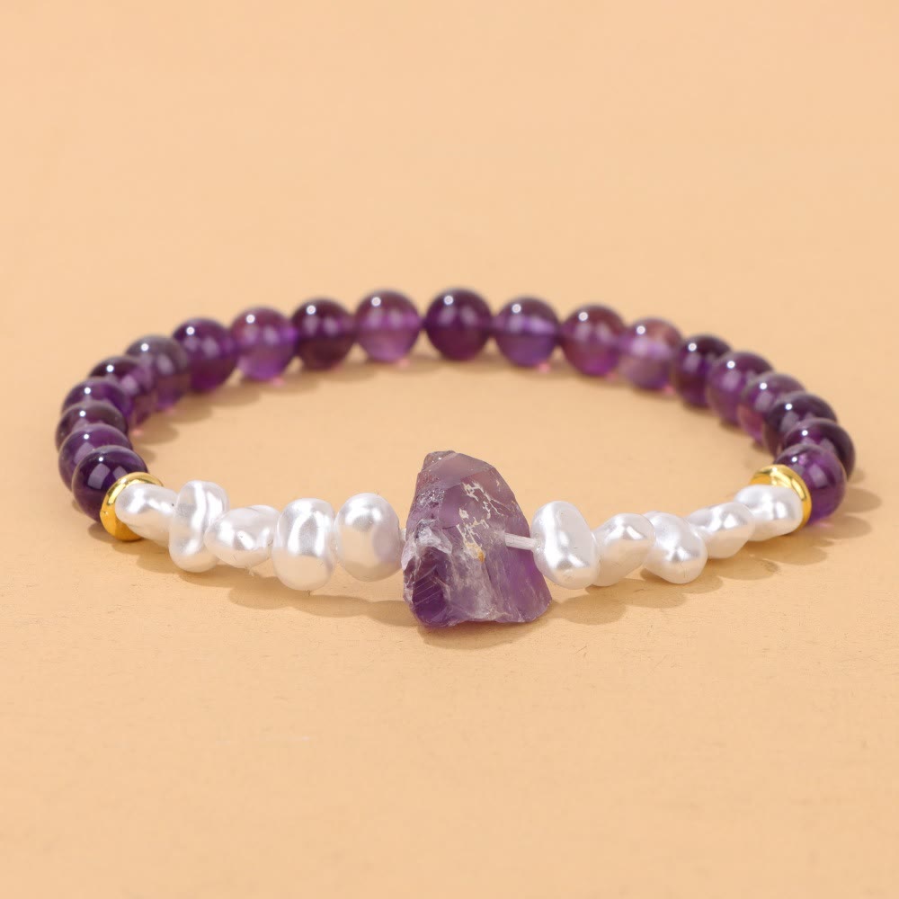 Eline - Bracelet de perles en cristal naturel 6mm élégant