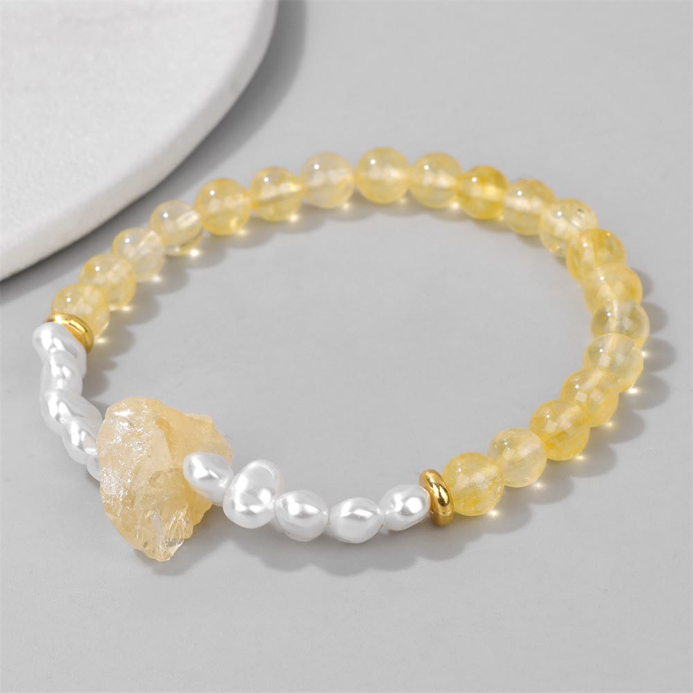 Eline - Bracelet de perles en cristal naturel 6mm élégant
