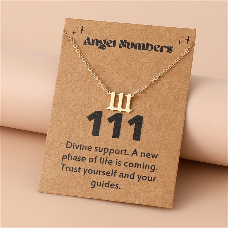 Celestia - Collier nombres angéliques en acier inoxydable