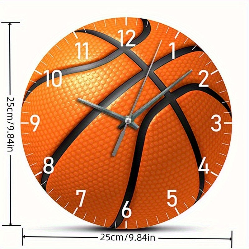 HoopsTime Clock - Horloge murale au design basket-ball pour les fans de sport