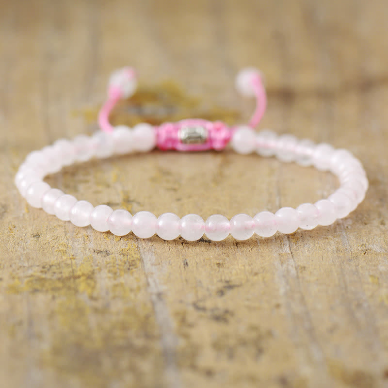 Aisha - Bracelet tressé réglable en perles de pierres naturelles