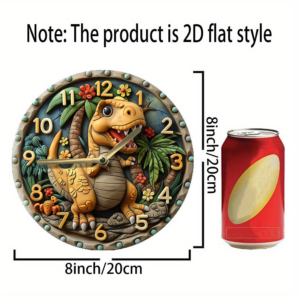 DinoTime Clock - Horloge murale dinosaure pour chambre d'enfant