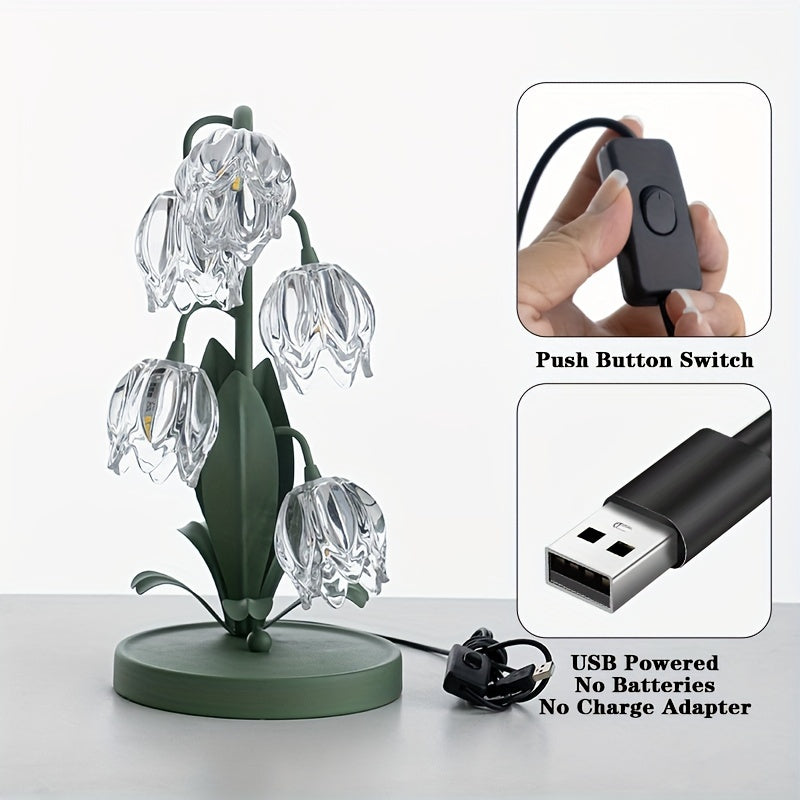 BellBloom - Lampe de table LED en forme de fleur