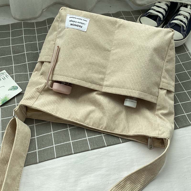 StyleLoom - Sac Bandoulière Velours Côtelé Luxe