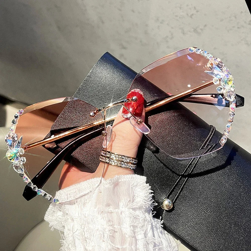 AyaVision - Lunettes de Soleil Vintage Sans Monture