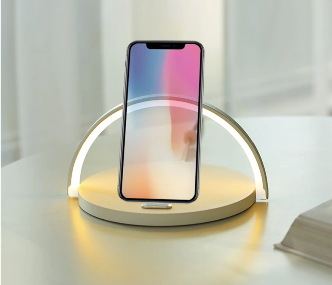 Bowlight Design - Veilleuse 3-en-1 avec Chargeur Qi