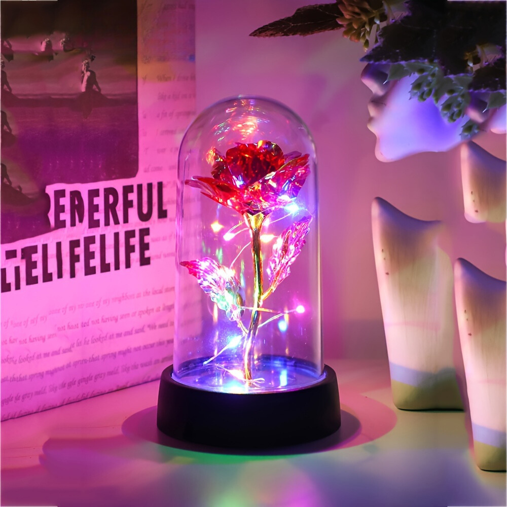 GoldenRose - Lampe fleur decorative pour une ambiance romantique