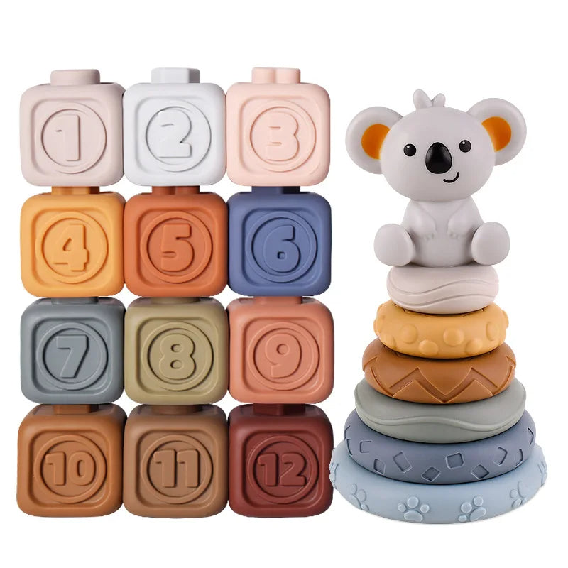 CubbyStack – Jouet Éducatif Bébé Silicone