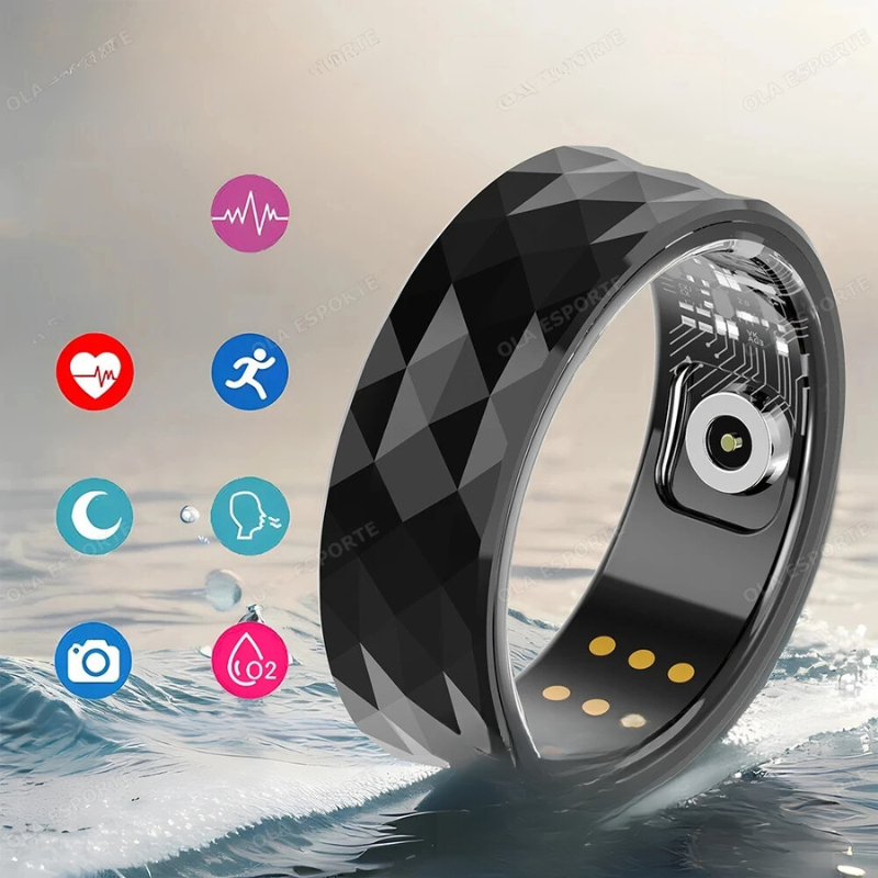 BagueActive - Bague connectée de sport en acier titane