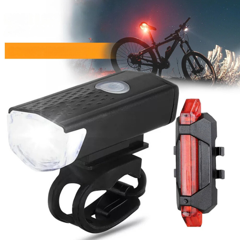 BicycleGlow - Kit d'Éclairage Vélo Rechargeable USB avec 3 Modes