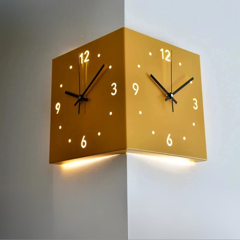 DualEdge Clock - Horloge murale elegante a mecanisme silencieux