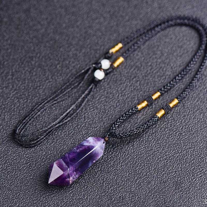 Lyra - Collier cristal améthyste guérissant naturel
