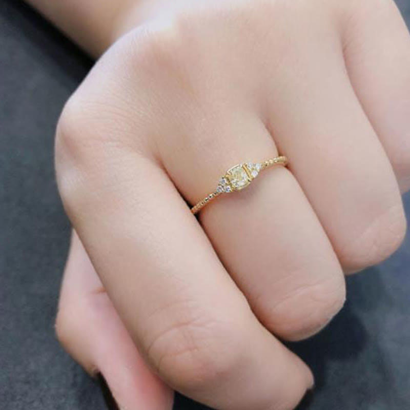 Alina - Bague citrine naturelle douce et raffinée