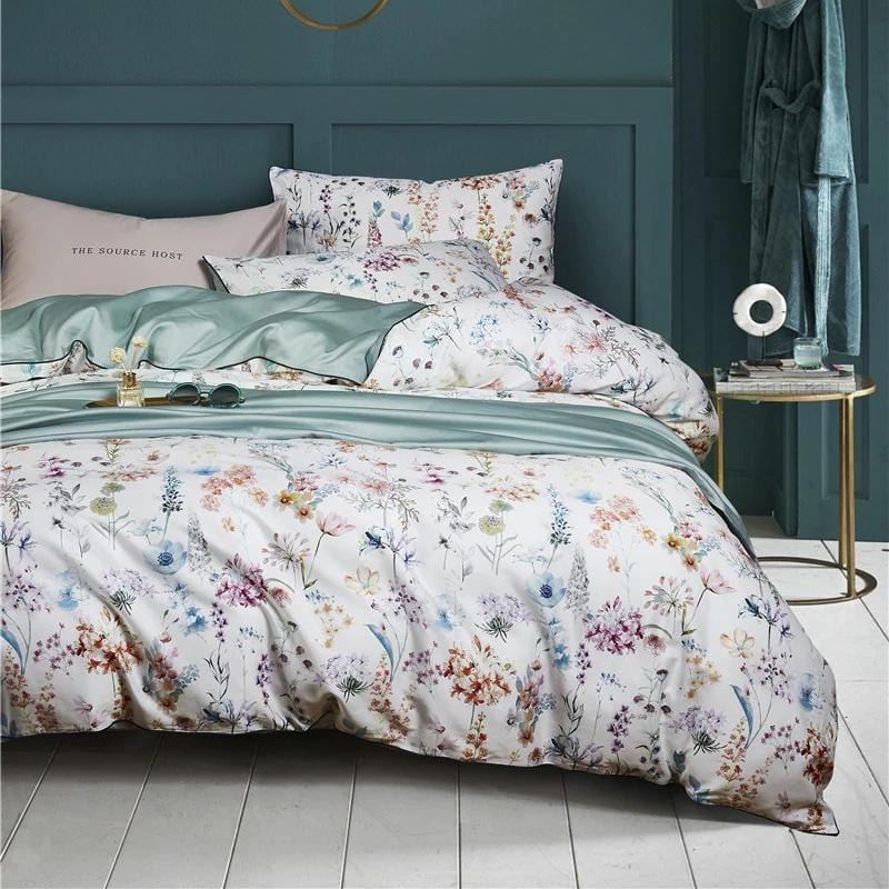 Luminoir - Parure de housse de couette en coton égyptien de luxe