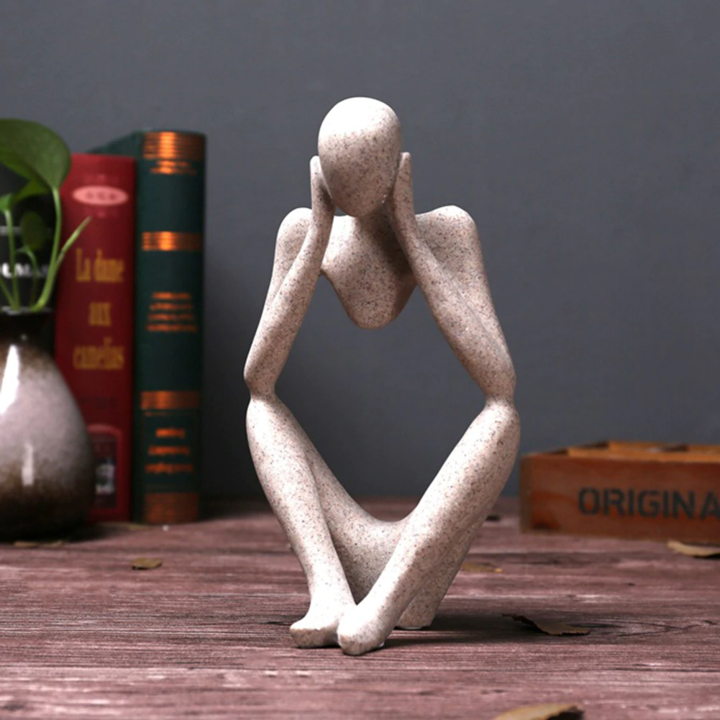 ReflectingMind - Sculpture Abstraite du Penseur pour une Décoration Moderne