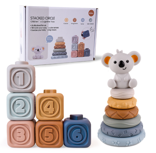 CubbyStack – Jouet Éducatif Bébé Silicone