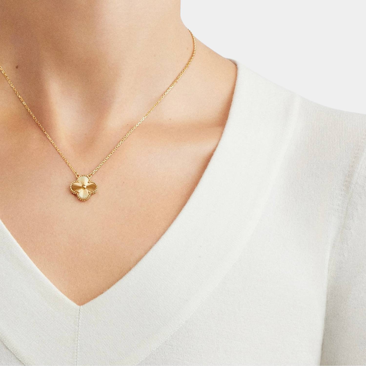 Golden Clover - Set collier, bracelet et boucles