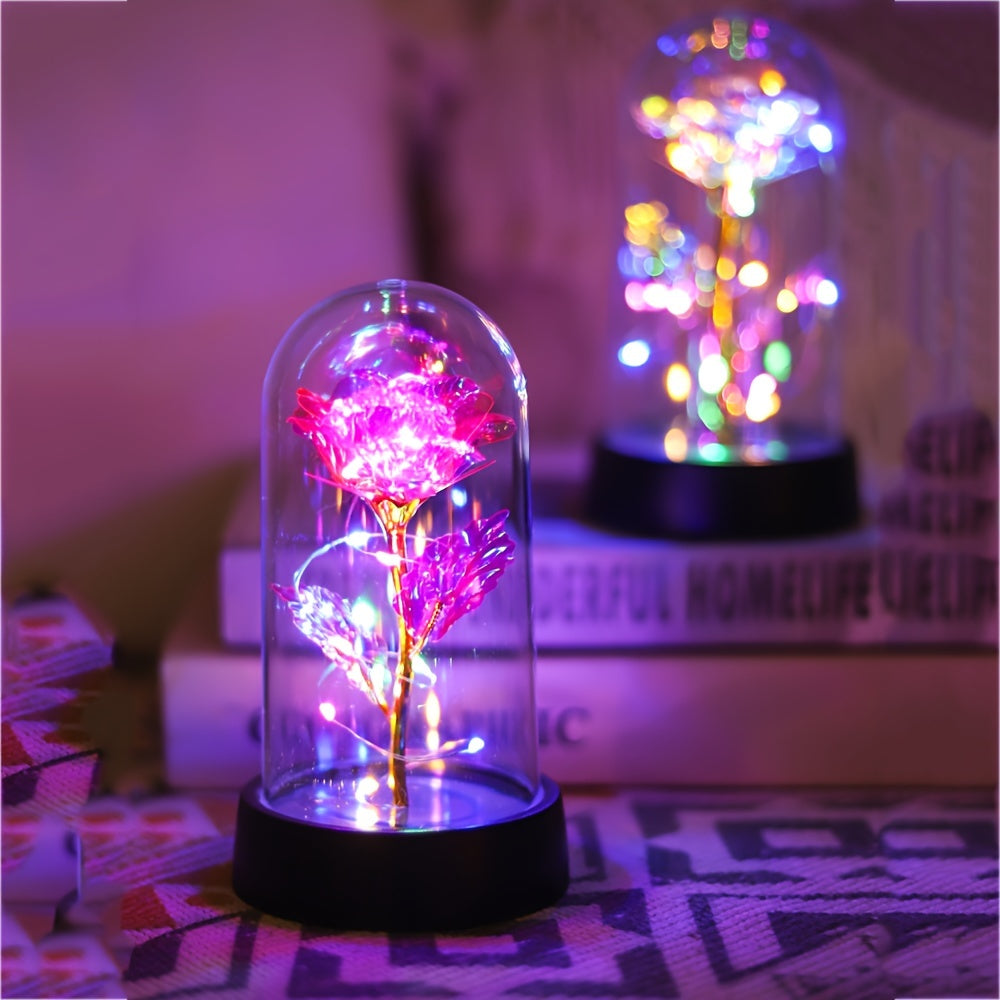 GoldenRose - Lampe fleur decorative pour une ambiance romantique