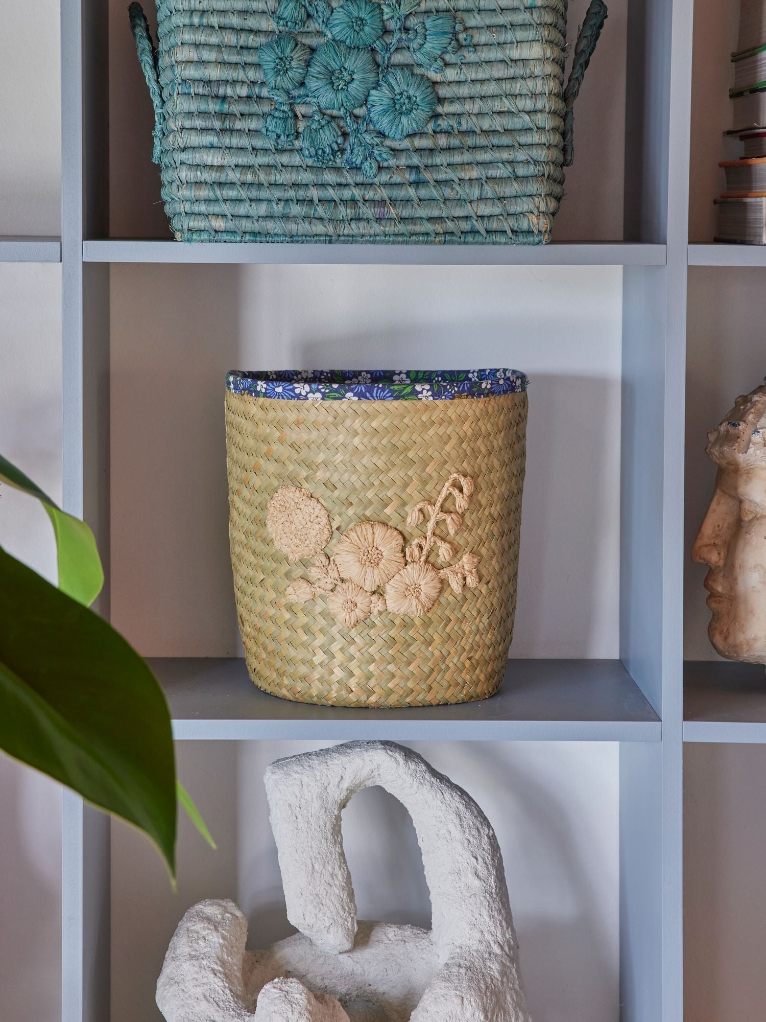 NatureBasket - Panier rond en raphia naturel tressé à la main