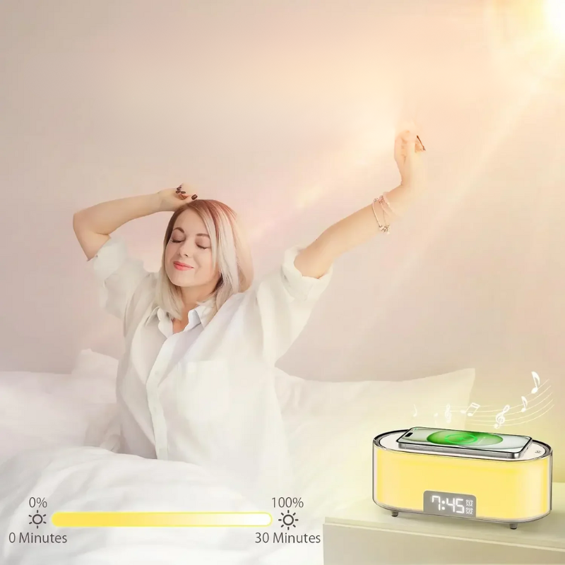 SmartCharge - Station de Charge Sans Fil Élégante avec Réveil