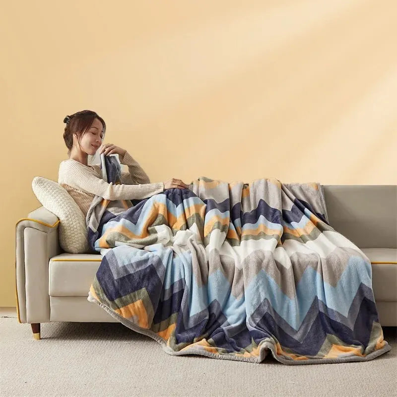FlannelWarm - Couverture Flanelle Épaisse Luxe