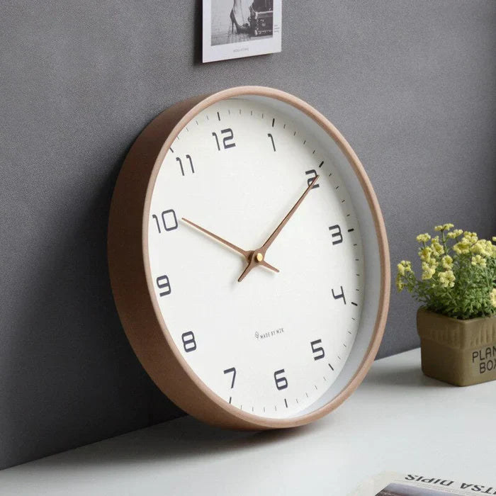 NordicTimber - Horloge Murale Bois Robuste Intérieur