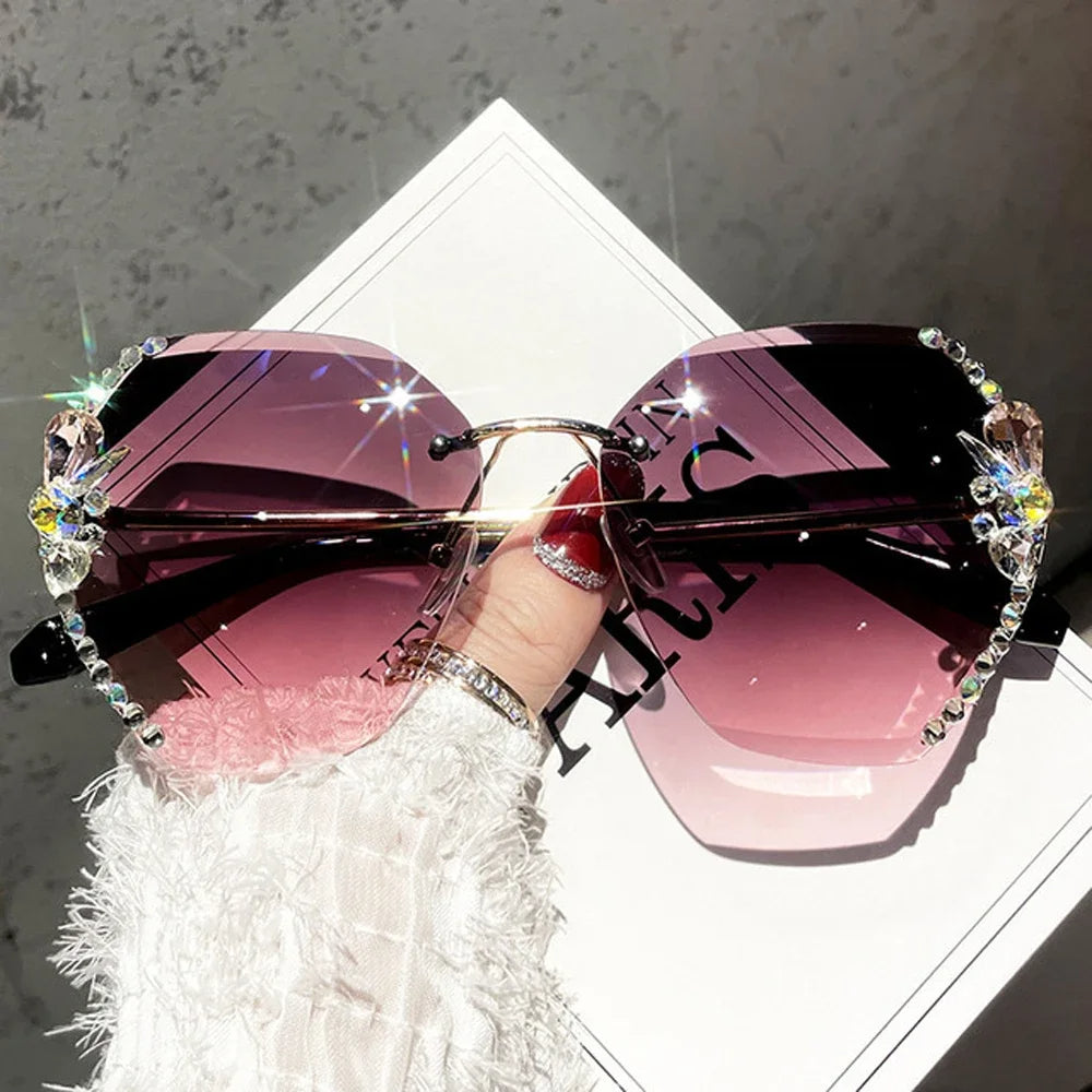 AyaVision - Lunettes de Soleil Vintage Sans Monture