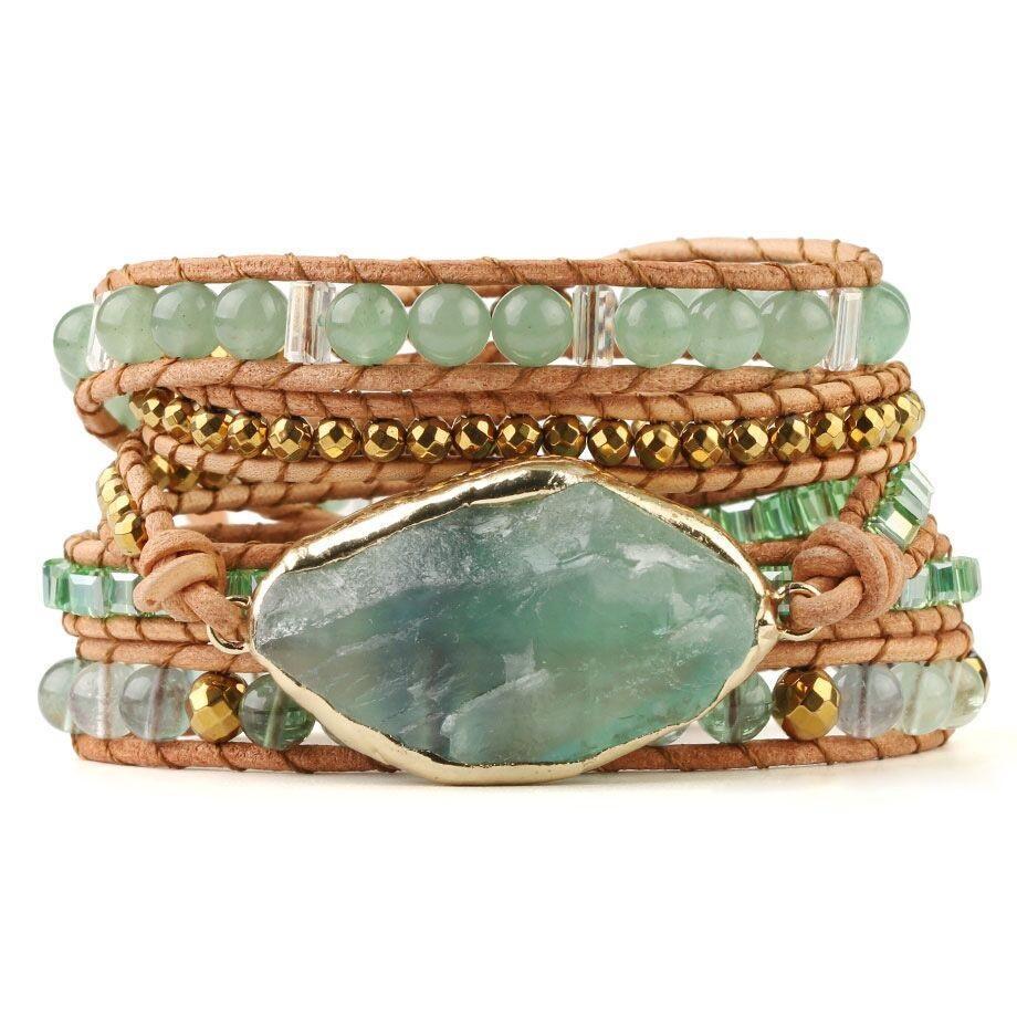 FluoriteGlow - Bracelet en perles de fluorite naturelle