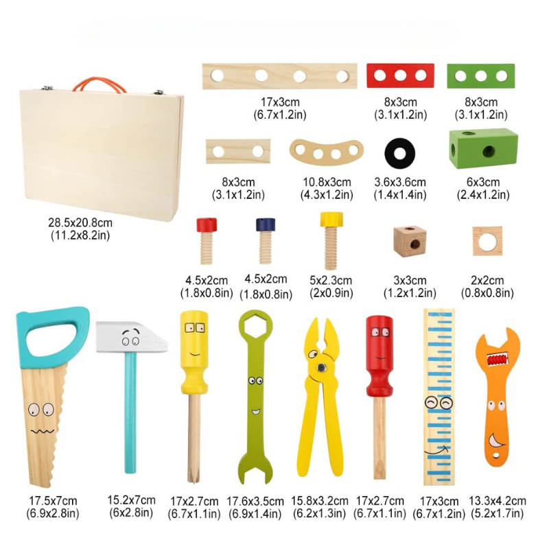 MakerBox - Set Construction en Bois Créatif Enfants