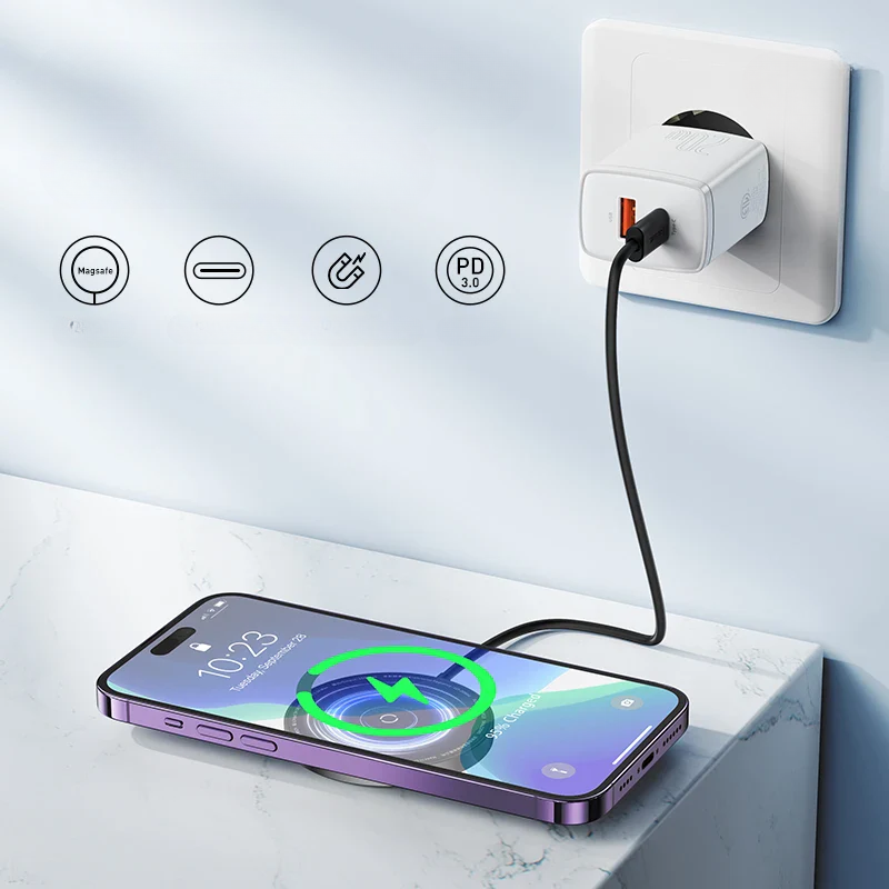 MagnetCharge - Chargeur Magnétique Sans Fil 15W pour iPhone