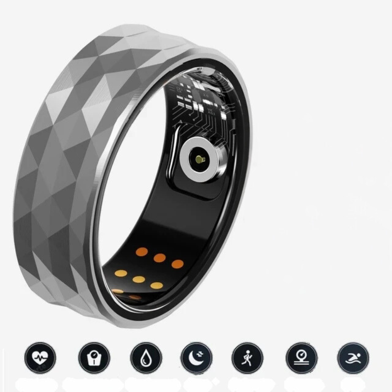 BagueActive - Bague connectée de sport en acier titane