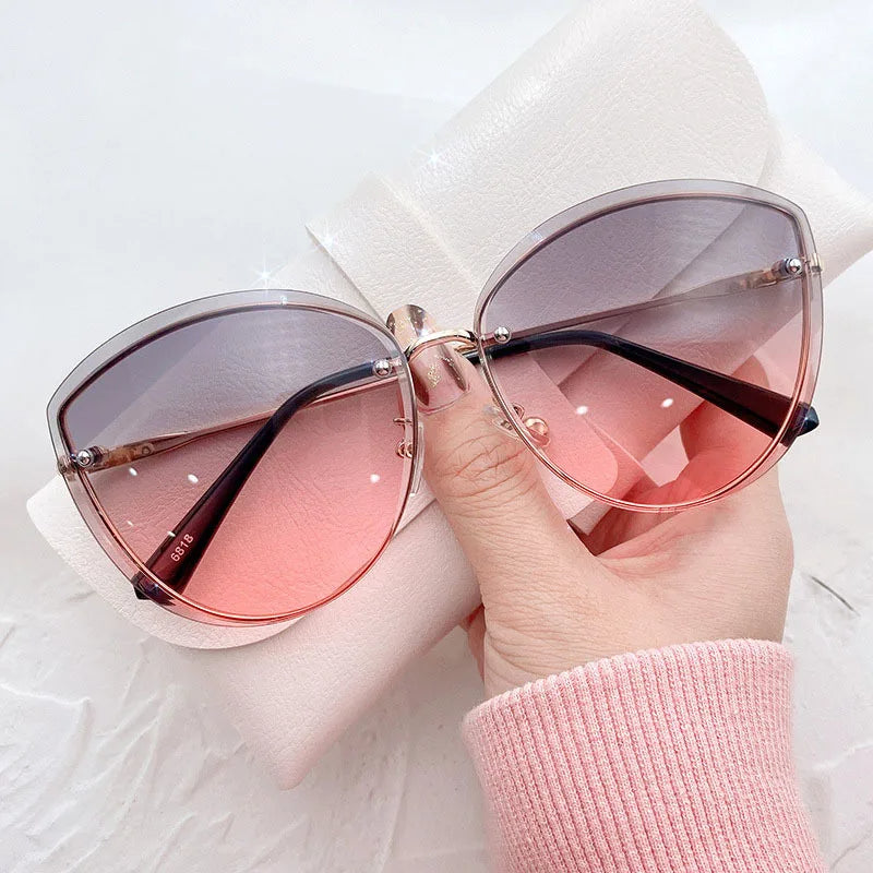 AnnaShade - Lunettes de Soleil Ovales Sans Monture