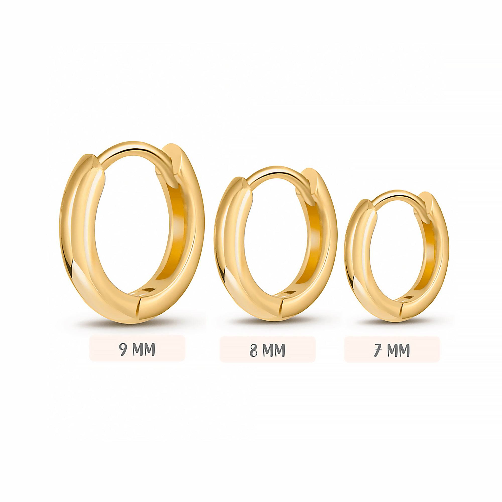 Triella - Set de trois créoles en argent tailles variées