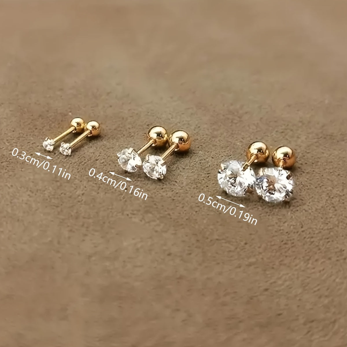 Lumen Sparkle - Puces Titanium Zircone Intemporelles