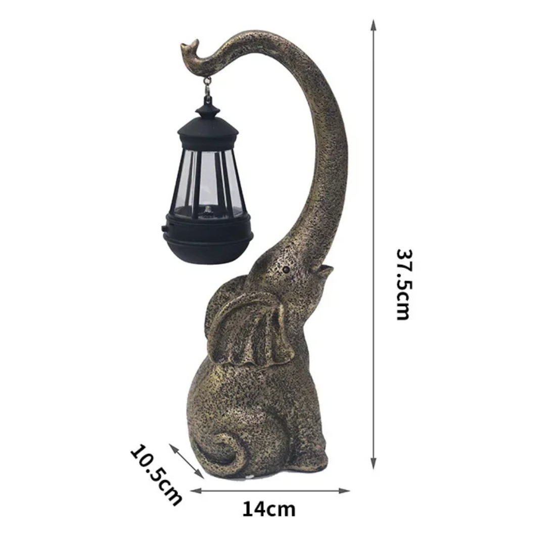 MagicElephant - Lampe Solaire Éléphant Décorative pour Jardin et Maison